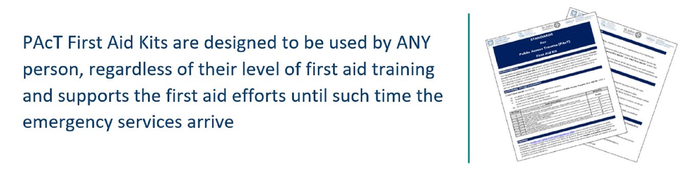 Supporting information for public access trauma first aid kits ProtectUK